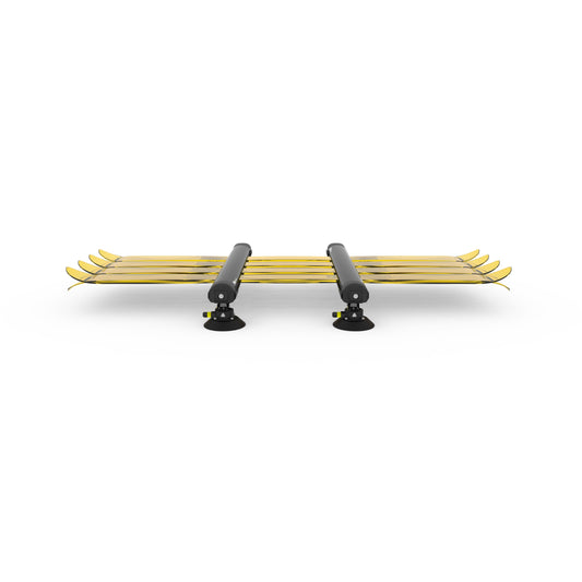Piste – Mount Evo’s New Vacuum-Mounted Ski & Snowboard Rack