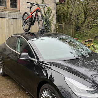 Tesla model 3 with bike rack hot sale