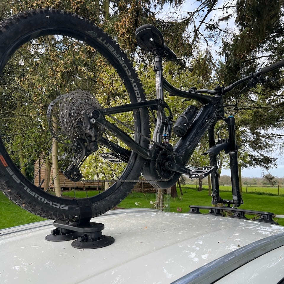 E bike on roof rack sale